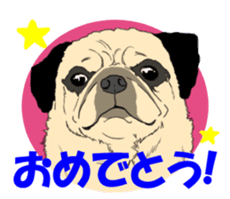 Pug dog Sticker sticker #5636689