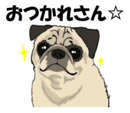 Pug dog Sticker sticker #5636690