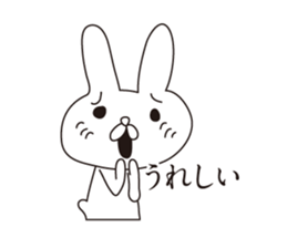 Troubled face rabbit sticker #5637497