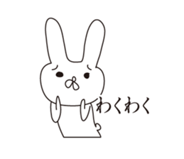 Troubled face rabbit sticker #5637498