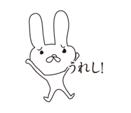 Troubled face rabbit sticker #5637503