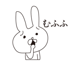 Troubled face rabbit sticker #5637512