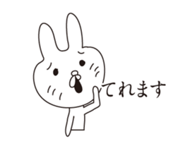Troubled face rabbit sticker #5637518