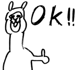 hitokoto alpaca sticker #5638409