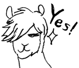 hitokoto alpaca sticker #5638425