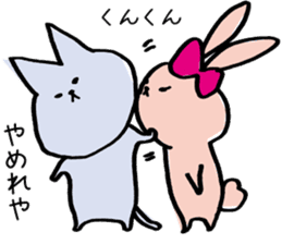 Rabbit girls and cat boys sticker #5639122