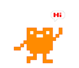 Pixel Frog Orange flavor sticker #5640324