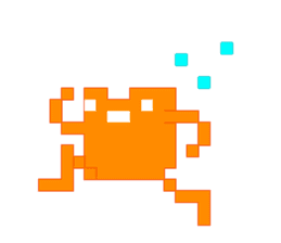 Pixel Frog Orange flavor sticker #5640326