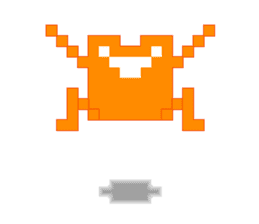 Pixel Frog Orange flavor sticker #5640330