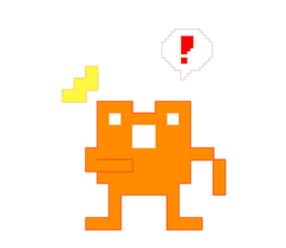 Pixel Frog Orange flavor sticker #5640333