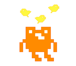 Pixel Frog Orange flavor sticker #5640335