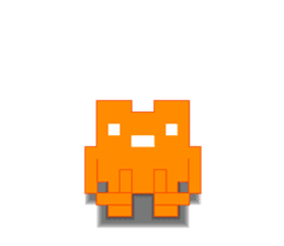 Pixel Frog Orange flavor sticker #5640338