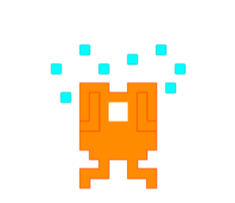 Pixel Frog Orange flavor sticker #5640340