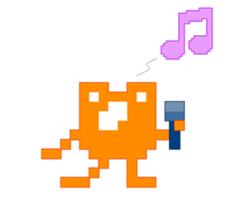 Pixel Frog Orange flavor sticker #5640345