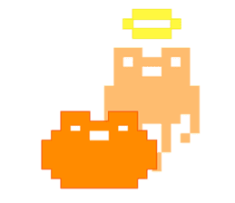 Pixel Frog Orange flavor sticker #5640346