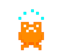 Pixel Frog Orange flavor sticker #5640348