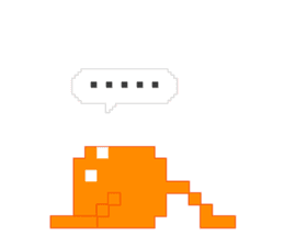Pixel Frog Orange flavor sticker #5640350