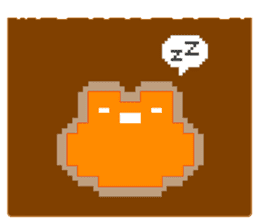 Pixel Frog Orange flavor sticker #5640351