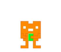 Pixel Frog Orange flavor sticker #5640353