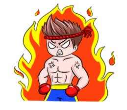 Muay Thai man sticker #5642926