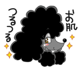 Fashionable retro poodle girls sticker #5644448