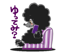 Fashionable retro poodle girls sticker #5644455
