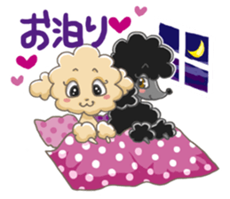 Fashionable retro poodle girls sticker #5644479