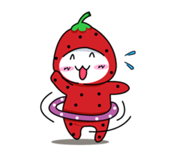 strawberry cute sticker #5644792