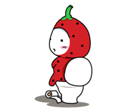 strawberry cute sticker #5644796