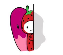 strawberry cute sticker #5644803