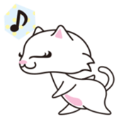 Miss white cat sticker #5645353