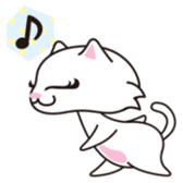 Miss white cat sticker #5645353