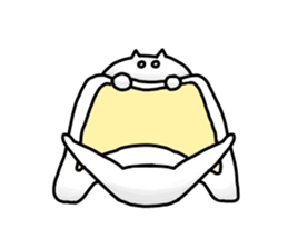 lethargic cat and waiting sticker #5646683