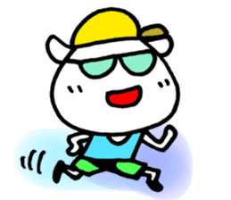 Marathon runners sticker #5650085