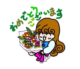 reaction of the women company employees. sticker #5651390