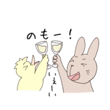 Daily life of a rabbit and a chick sticker #5651922