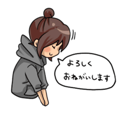 Hoodie Girl "Parka-chan" sticker #5653052