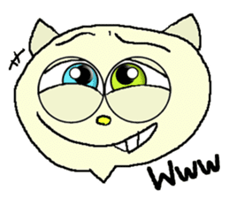 Mysterious cat odd eye sticker #5653310