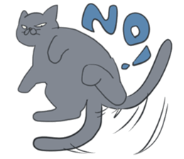 The life with a gray cat. sticker #5657085