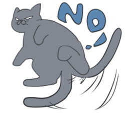 The life with a gray cat. sticker #5657085