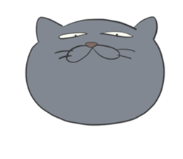 The life with a gray cat. sticker #5657101