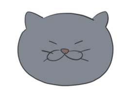 The life with a gray cat. sticker #5657102