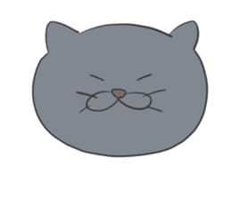 The life with a gray cat. sticker #5657102