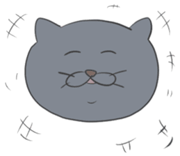 The life with a gray cat. sticker #5657103