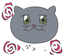 The life with a gray cat. sticker #5657104