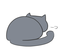 The life with a gray cat. sticker #5657111