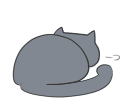The life with a gray cat. sticker #5657111