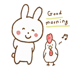 Happy days with rabbit sticker #5657487