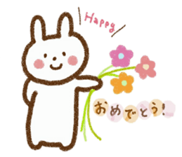Happy days with rabbit sticker #5657503