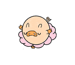 BiGuy of the pig carrying happiness sticker #5659694